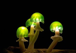 日本：艺术家设计出高效节能蘑菇灯