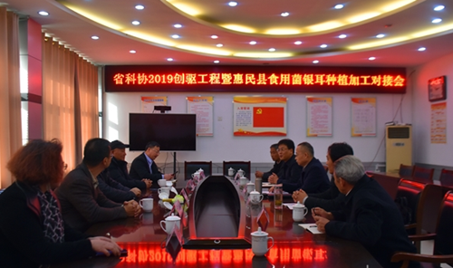 山東省科協2019創驅工程暨惠民縣食用菌銀耳種植加工對接會在胡集召開
