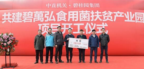 中直机关·碧桂园集团共建碧萬弘食用菌扶贫产业园项目开工仪式举行