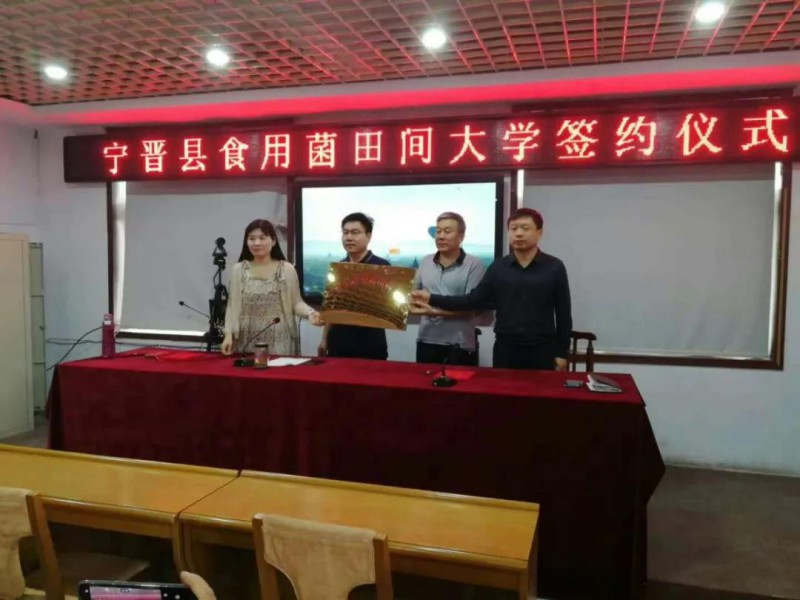 河北：“寧晉縣食用菌田間大學(xué)”揭牌成立