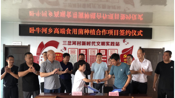 黑龍江孫吳縣臥牛河鄉(xiāng)：高端食用菌種植合作項目簽約儀式順利舉辦
