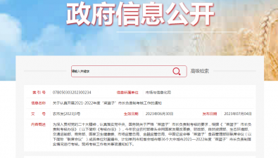 2021-2022年度“菜籃子”市長負責制考核工作開始！