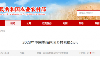 2023年中国美丽休闲乡村名单公示