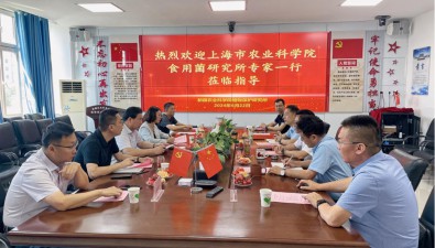 崗站對接，共商食用菌產業發展