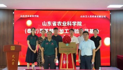 山东省农科院（泰安）灵芝精深加工试验示范基地在芝人堂揭牌