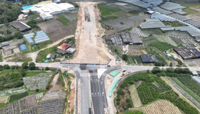 中国食用菌之都现代产业园配套道路施工预计7月中旬竣工